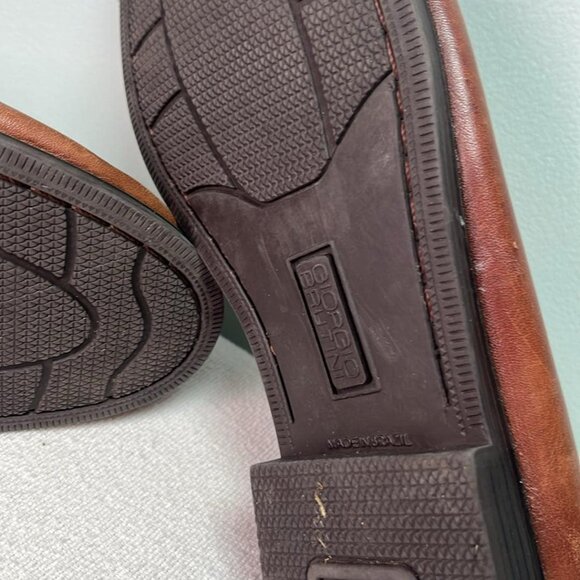 Giorgio Brutini Mens Size 11M Brown Leather Woven Slip On Tassel Loafers MCM Vib - Picture 8 of 10